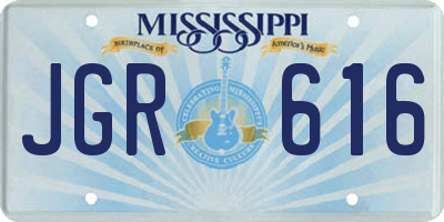 MS license plate JGR616