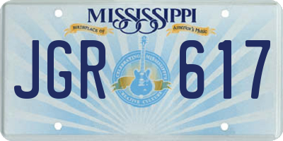 MS license plate JGR617