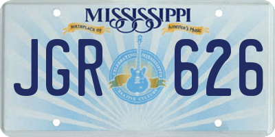 MS license plate JGR626