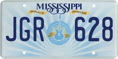 MS license plate JGR628