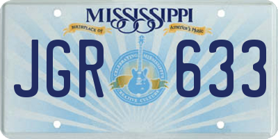 MS license plate JGR633
