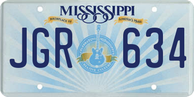 MS license plate JGR634