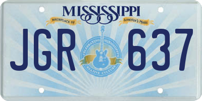 MS license plate JGR637