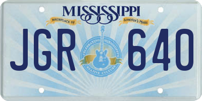 MS license plate JGR640