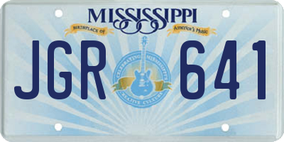MS license plate JGR641