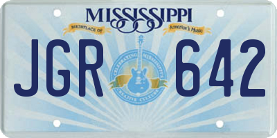 MS license plate JGR642