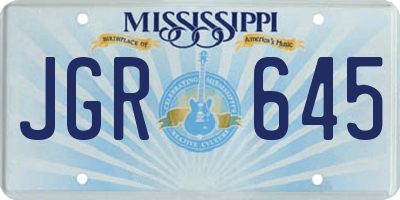 MS license plate JGR645