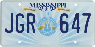 MS license plate JGR647