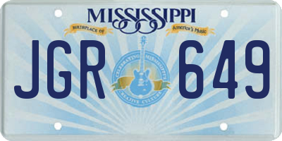 MS license plate JGR649