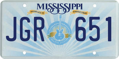 MS license plate JGR651