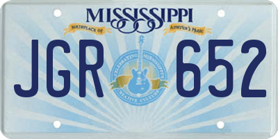 MS license plate JGR652