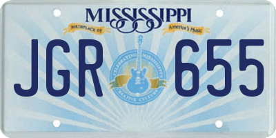 MS license plate JGR655