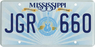 MS license plate JGR660