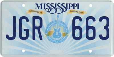 MS license plate JGR663