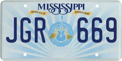 MS license plate JGR669