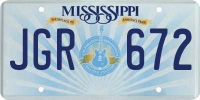 MS license plate JGR672