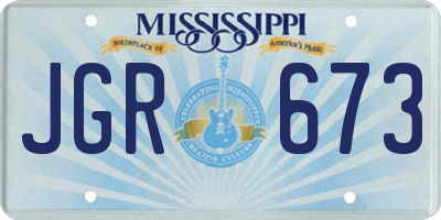 MS license plate JGR673