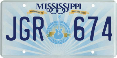 MS license plate JGR674