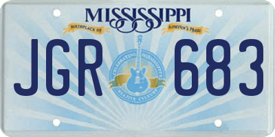 MS license plate JGR683
