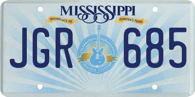 MS license plate JGR685