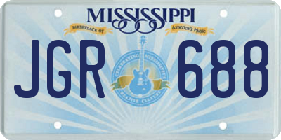 MS license plate JGR688