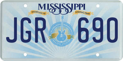 MS license plate JGR690