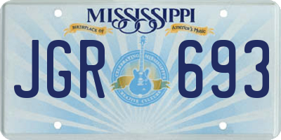 MS license plate JGR693