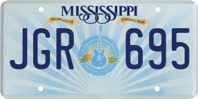 MS license plate JGR695