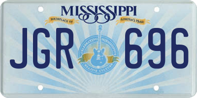 MS license plate JGR696
