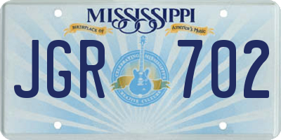 MS license plate JGR702