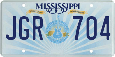 MS license plate JGR704