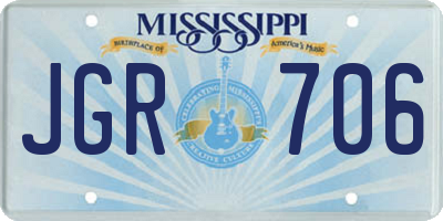 MS license plate JGR706
