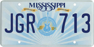 MS license plate JGR713