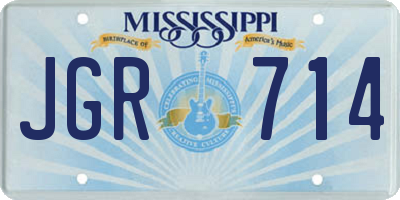 MS license plate JGR714