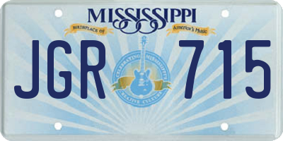 MS license plate JGR715