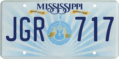 MS license plate JGR717
