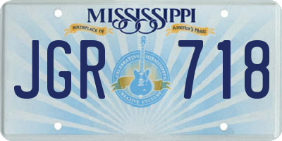 MS license plate JGR718