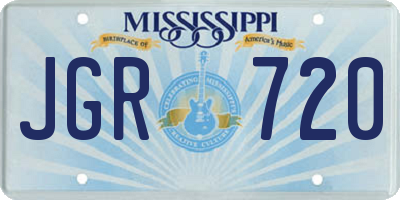 MS license plate JGR720
