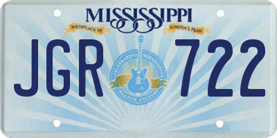 MS license plate JGR722
