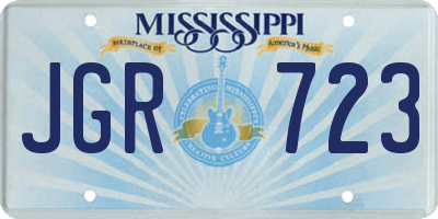 MS license plate JGR723