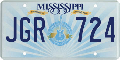 MS license plate JGR724