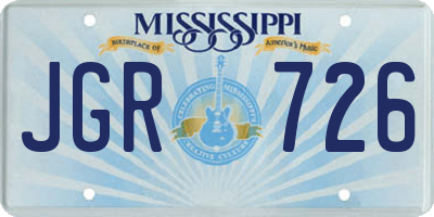 MS license plate JGR726