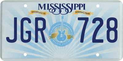 MS license plate JGR728
