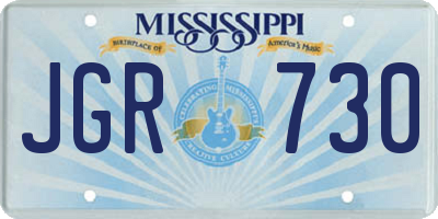 MS license plate JGR730