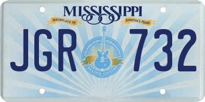MS license plate JGR732