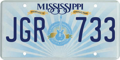 MS license plate JGR733
