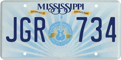 MS license plate JGR734