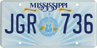 MS license plate JGR736