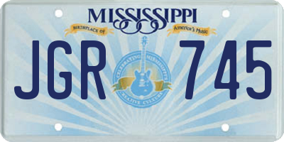 MS license plate JGR745
