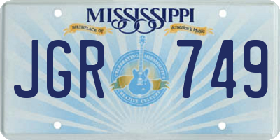 MS license plate JGR749